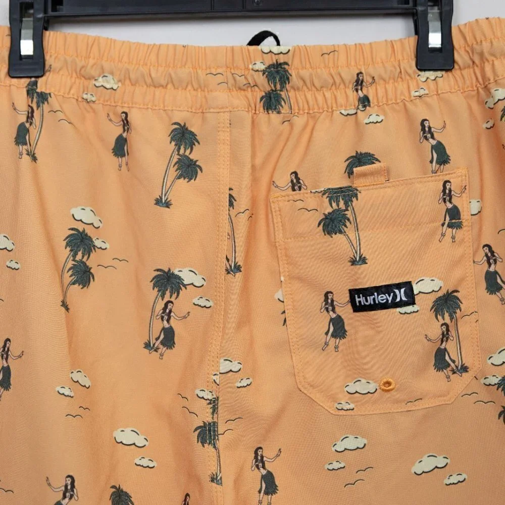 Hurley Cannonball Volley orange shorts-M